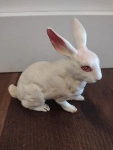 Vintage Lefton Ceramic White Bunny Rabbit Easter Spring Japan - Picture 1 of 4