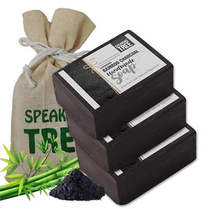 Speaking Tree Bambus Holzkohle Handgemachte Seife 100gm Jedes Set Von 3 - Bild 1 von 8