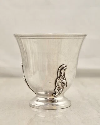 Antique C.20th French Pierre Maeght Sterling Silver Baroque timbale julep cup - Image 1 of 4
