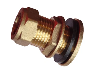 15mm Compression Tank Connector Fitting For Copper Pipe - Picture 1 of 2