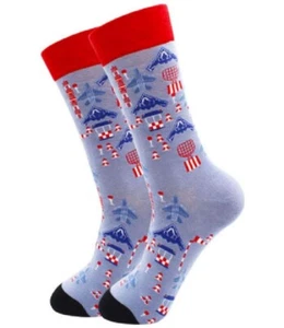 Graue Fighter Flugzeugsocken Neuheit Unisex 6-12 Crazy Fun SF18 - Bild 1 von 1