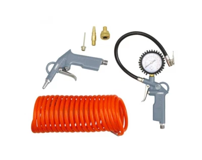 KIT ACCESSORI PER COMPRESSORE A ARIA 6PZ PNEUMATICI RICAMBI LAVORO MECCANICA SET - Immagine 1 di 4
