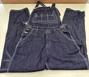 USKEES Manchester Organic Denim Overalls Carpenter Workwear Farmer Size 34 - Picture 1 of 24