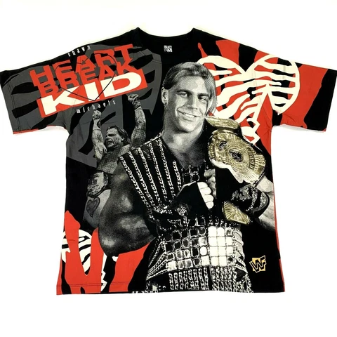 WWF Shawn Michaels HBK All Over Print Wrestling Shirt Large IYKYK New Generation Cover