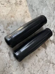 Empuñaduras de bicicleta de colección NOS Flex Grip 5" negras para bicicleta Hungerford goma suave NUEVO - Imagen 1 de 4