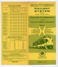 1970 System Southern Timetable Railway Railroad Passenger Schedule Feb Crescent 