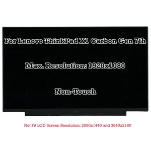 14.0" Lenovo ThinkPad X1 Carbon 7th Gen FHD LCD LED Screen Panel Display 01YN149 - Picture 1 of 2