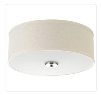 Colección Progress Lighting Inspire 13 pulgadas Luz de techo de níquel cepillado de 2 luces Foto 1 de 4