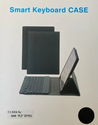 Smart iPad Touchpad Keyboard Case iPad Air  10.2 7/8/9th 10th Bluetooth Black - Image 1 of 4