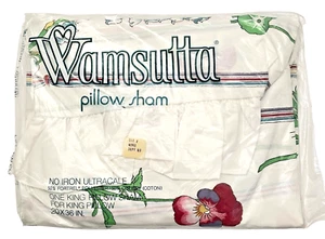 Wamsutta Ultracale Pillow Sham Floral King Size Permanent Press 20 x 36 in. - Picture 1 of 4