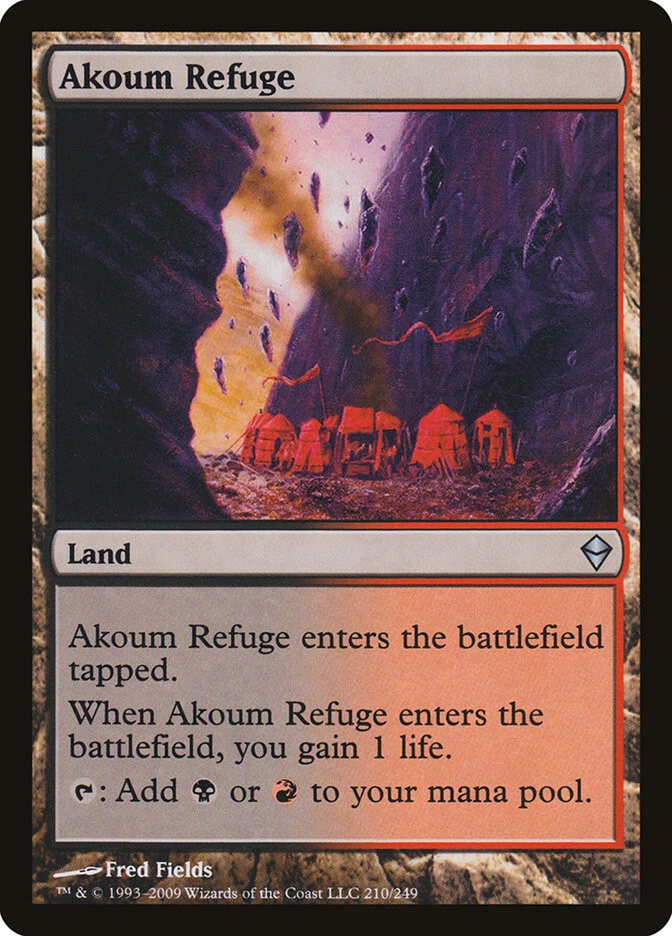 Akoum Refuge Zendikar 210/249 MTG Magic The Gathering (NM) x4 Land Uncommon UC - Image 1 of 1