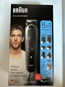 Braun All-in-one Trimmer 3 8 in 1 Styling Kit, Beard, Hair Styling & Shave NIB - Picture 1 of 5