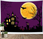 Halloween Cemetery Haunted House Tapestry Wall Hanging For Living Room Bedroom