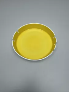 Posacenere porcellana MCM 7 pollici giallo bianco usato in ottime condizioni made in Japan - Foto 1 di 3
