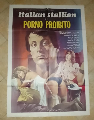 manifesto poster 2F ITALIAN STALLION PORNO PROIBITO SYLVESTER STALLONE 1980 A102 - Bild 1 von 2