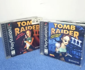 Tomb Raider II & III - Playstation 1 - Complete Games (1997, 1998) - Picture 1 of 20