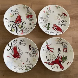 Lenox 12 Days of Christmas Dessert Salat Teller 8" 4er Set - Bild 1 von 2