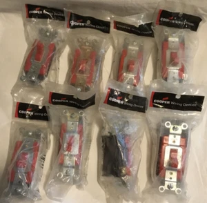 Cooper 2223RD Red 3-Way Switch 20A 120/277V - Lot of 8 - Picture 1 of 2