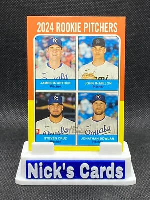 2024 Topps Heritage #615 McArthur / McMillon / Cruz / Bowlan - Royals/Marlins C - Image 1 of 2