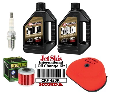 Semi Syn. Oil Change Kit for Honda CRF 450R Uni Air & Oil Filter IFR8H-11 03-08 Foto 1 de 4