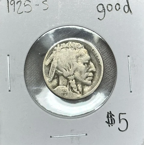 1925 S Buffalo Nickel Good Cover