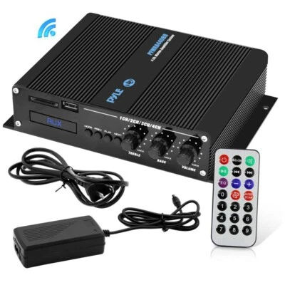 1 PYLE PFMRA440BB Marine Klasse D Verstärker Wasserdicht Mit Bluetooth 2.1 - Bild 1 von 4