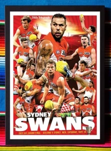 Framed 2022 SYDNEY SWANS AFL Poster LANCE FRANKLIN Grand Final - 45 x 32 x 3cm - Bild 1 von 4