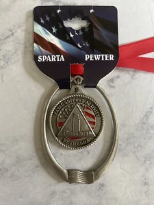 Sparta Peltro Supporto Navale Attività Bethesda Ornamento 2x3 Pollici con Nastro Appendino - Foto 1 di 4