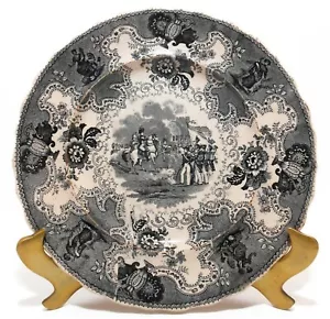 RARA PASTA MORBIDA ANTICA INGLESE HIST STAFFORDSHIRE NAPOLEON PRIMI 19 ° C 8" PLT - Foto 1 di 12