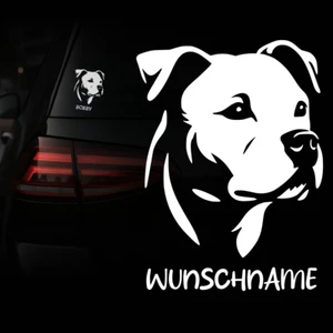 American Staffordshire Terrier Auto Aufkleber | Hund Wunschname | Sticker 544 - Bild 1 von 4