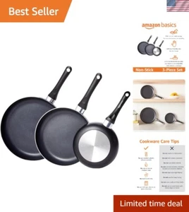 Effortless Cooking: 3-Piece Non-Stick Frying Pan Set with Soft-Touch Handles - Picture 1 of 7
