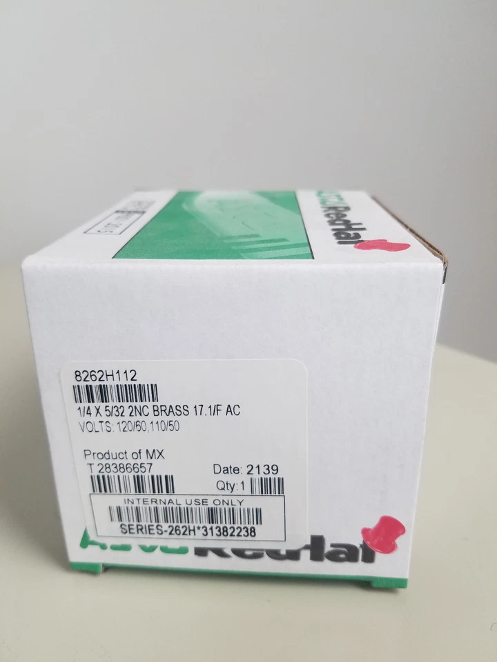 ASCO 8262H112 120/60, 110/50 AC 1/4 X 5/32 2NC BRASS 17.1/F W SOLENOID VALVE