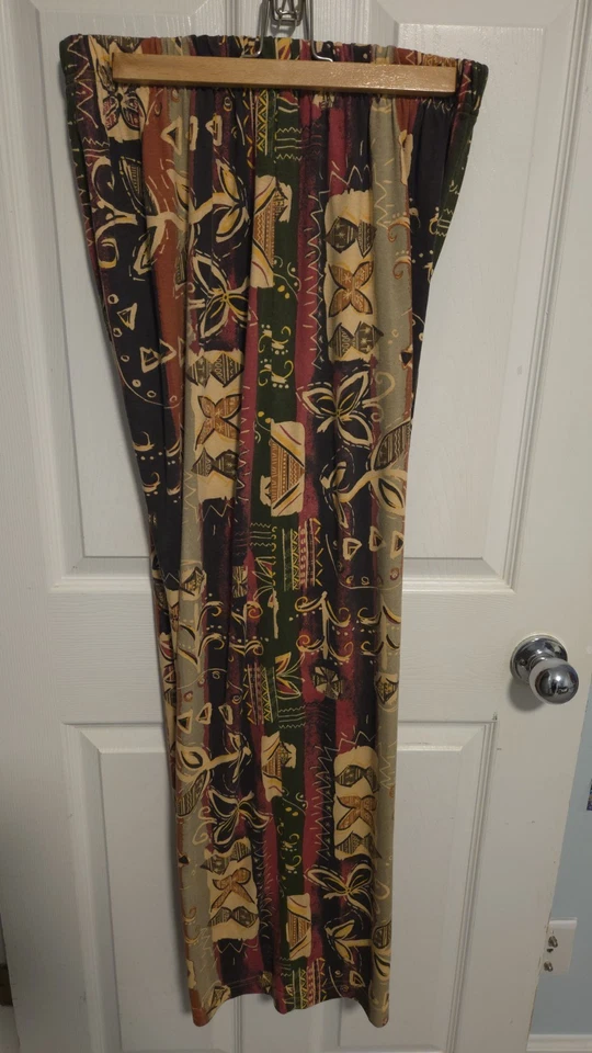 Big Fun by LoriB 90s Vintage Abstract Tribal Print Pants Women’s 2X Made USA - Image 1 of 4