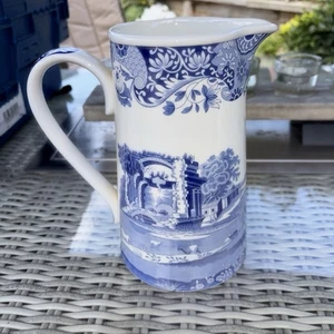Spode Blue Italian Windsor Jug Large, 21cm Tall Pitcher - Picture 1 of 4