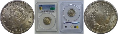 1886 Liberty Nickel   PCGS MS-64  CAC - Image 1 of 3
