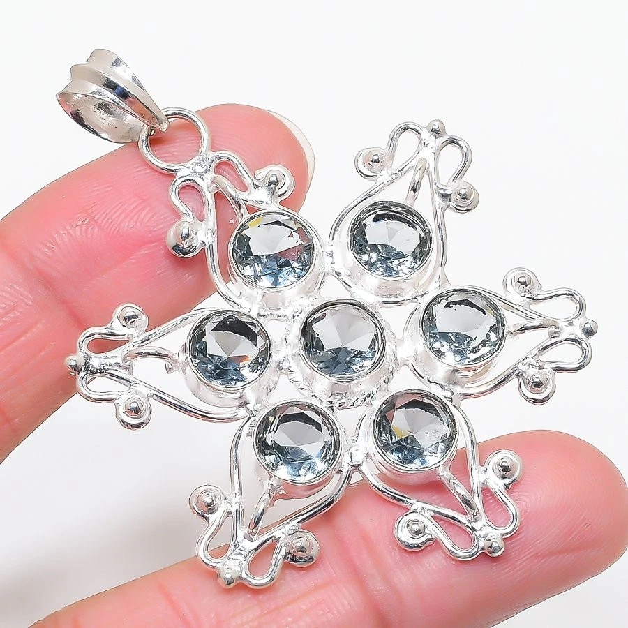 Alexandrite Gemstone Handmade 925 Sterling Silver Jewelry Pendant Size 2.6" - Image 1 of 1