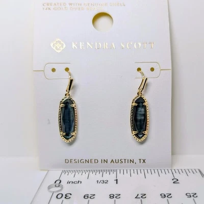 Pendiente Kendra Scott Eva dorado negro madreperla Foto 1 de 3