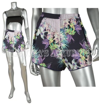 PANTALONES CORTOS JUST CAVALLI DE ROBERTO CAVALLI FIRMA ESTAMPADO TROPICAL IT 40 US 4 Foto 1 de 4