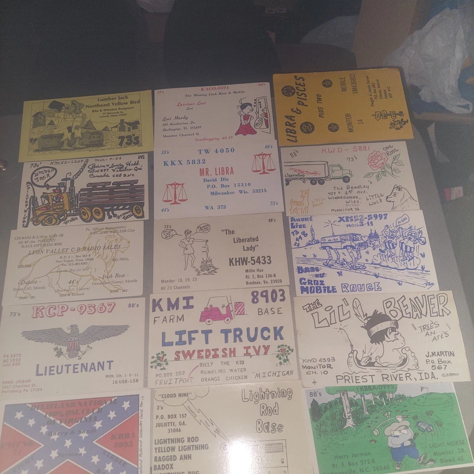 Lot of Aproximently 212 Vintage Ham Radio CB QSL Card Postcards   - Image 1 of 4