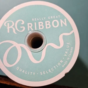 1 Roll RG Ribbon White Wired Ribbon - Picture 1 of 4