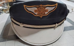 1940s Harley Davidson Motorcycles Captain Bikers Hat 7 1/2 - Picture 1 of 8