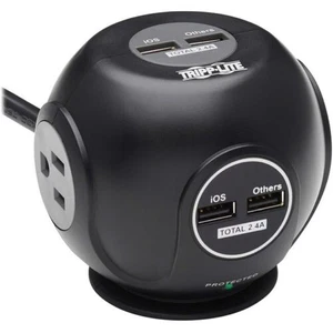 Eaton TLP36USB EATON TRIPP LITE SERIES 3-OUTLET SPHERICAL SURGE PROTECTOR, 4 USB - Picture 1 of 1