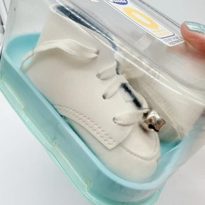 Vintage Cradle Kicks Bell Size 0-3 Months White Tie NICE Shoes W/  Bent Package - Image 1 of 4