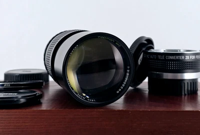 🌸[Near MINT] Topman MC 200mm F3.5 w/sicor mc auto converter 2x pentax k Japan - Image 1 of 4