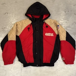 Giacca calcio vintage anni 90 NFL Starter San Francisco SF 49ers full zip taglia S - Foto 1 di 24