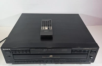 Procesador Sony CDP-C725 DSP cambiador de 5 CD con control remoto OEM probado funcionando con video Foto 1 de 4