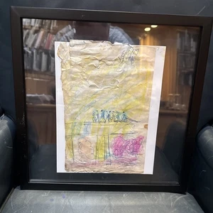 Purvis Young “Walking On Air” Firmado y Fechado Medios Mixtos Original - Imagen 1 de 6