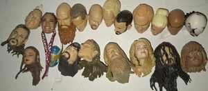 WWE Lot 20 Action Figure Heads Mattel Elite Basic Jakks Wrestling WWF AEW M - Bild 1 von 6