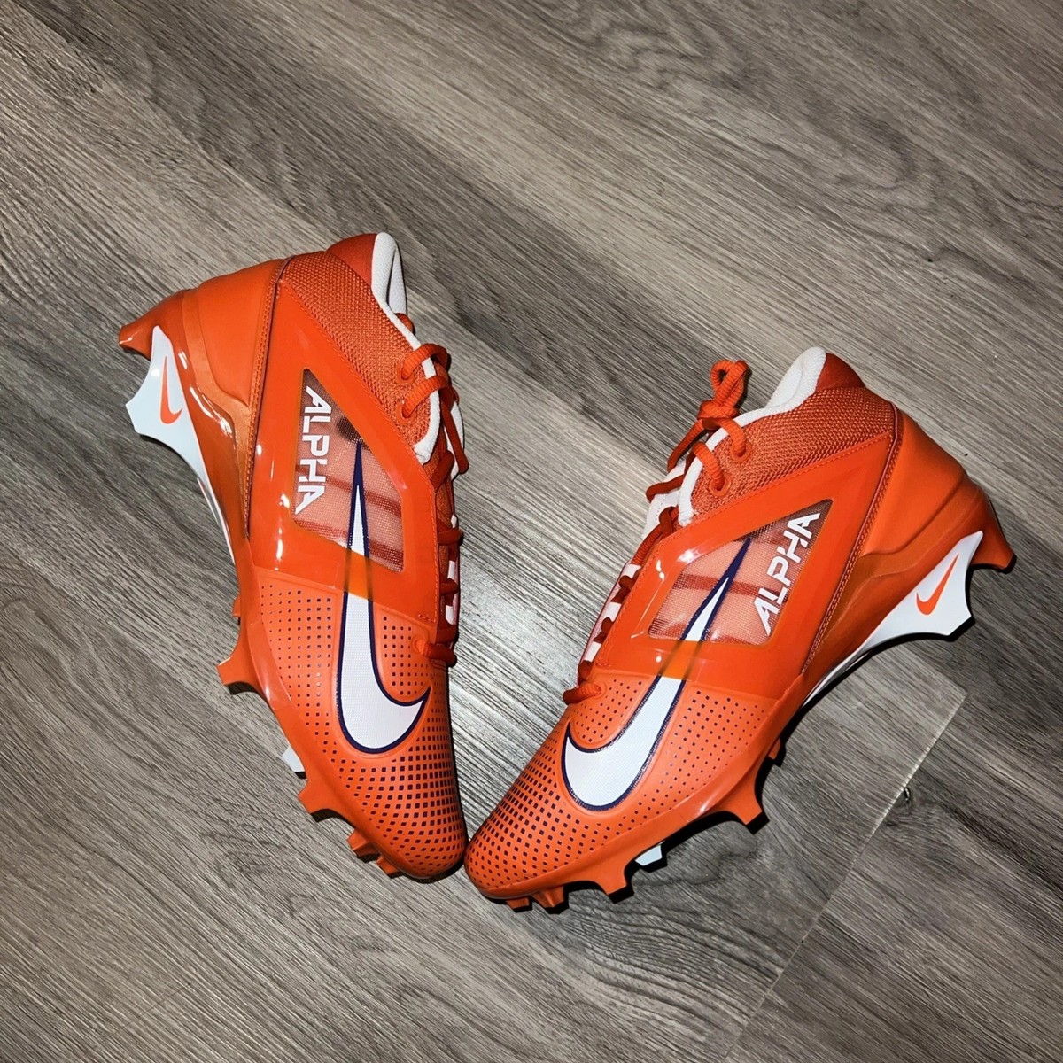 NEW Nike Men\'s 15 Alpha Menace Pro 4 PE Clemson Tigers Football Cleat HF3438-101 Nike Alpha Menace 4 Pro Football Cleats. Nike.com main image 3
