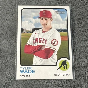 Tyler Wade French Text Variation #'d 58/73, 2022 Topps Heritage #351, Angels - Picture 1 of 3